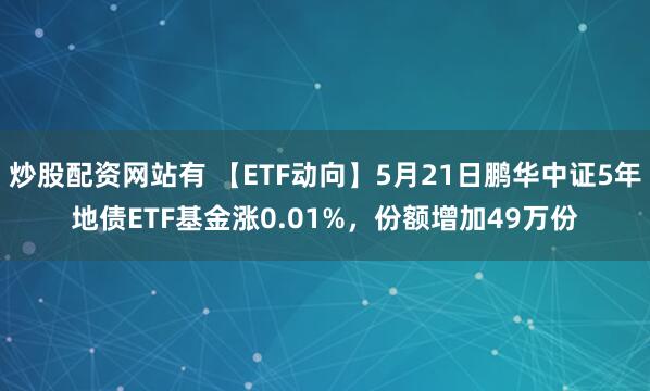 炒股配资网站有 【ETF动向】5月21日鹏华中证5年地债ETF基金涨0.01%，份额增加49万份